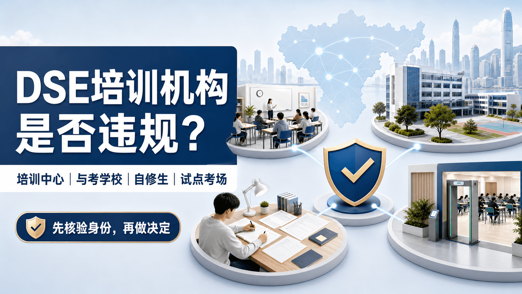 DSE培训机构是否违规?培训机构、与考学校、自修生和内地试点考场的区别