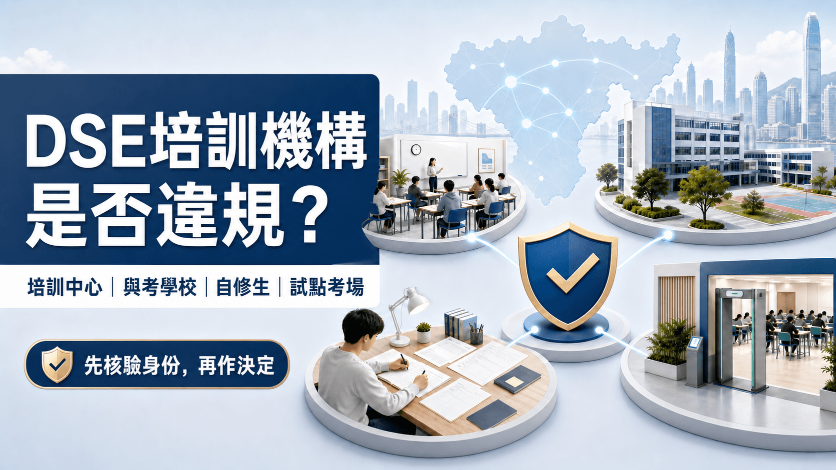 DSE培訓機構是否違規?培訓機構、與考學校、自修生和內地試點考場的區別
