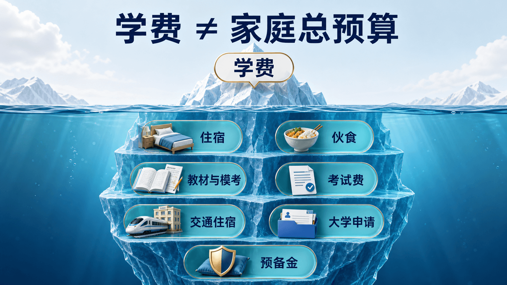 学费不等于家庭总预算:住宿、伙食、考试与申请等成本