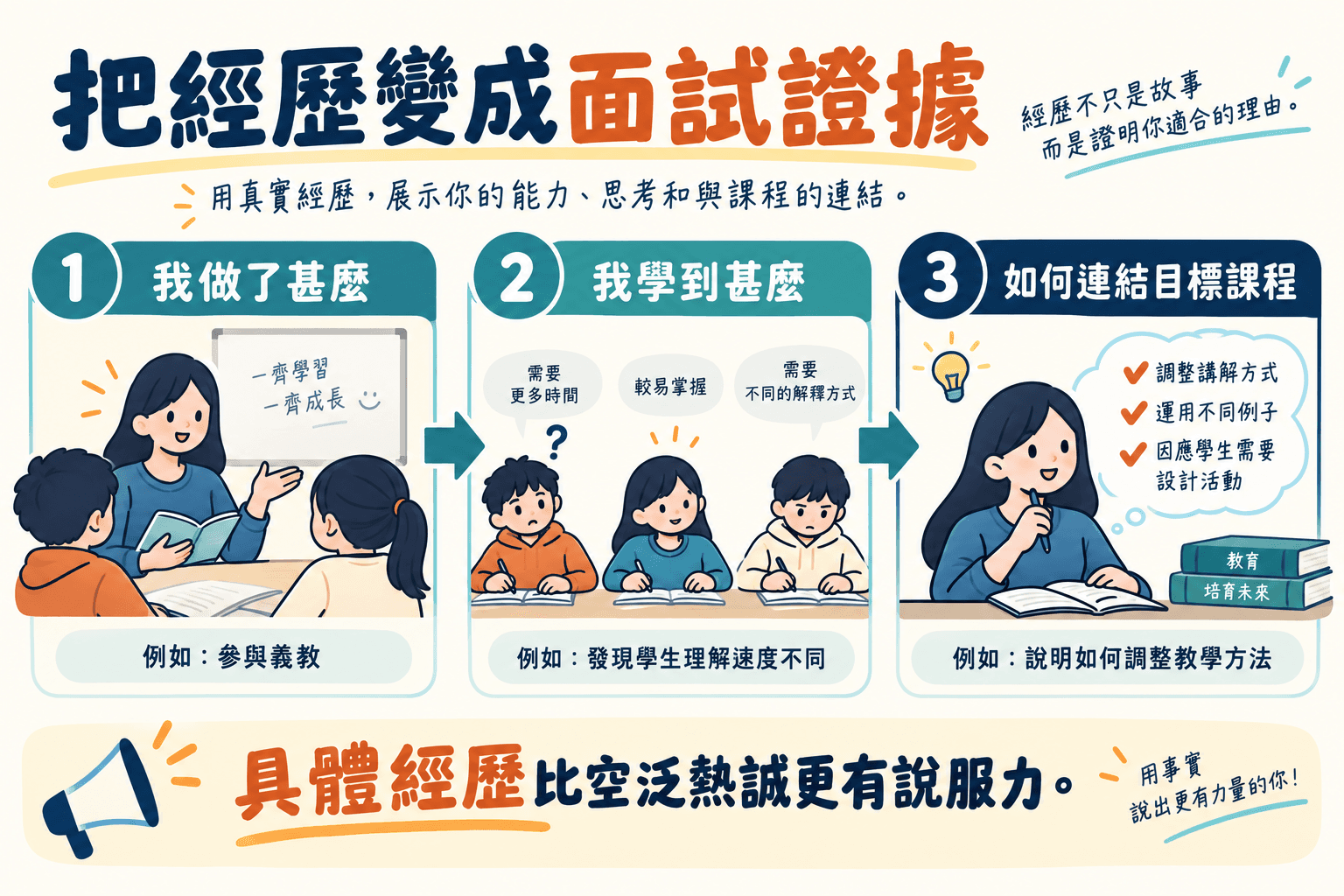 把經歷變成面試證據