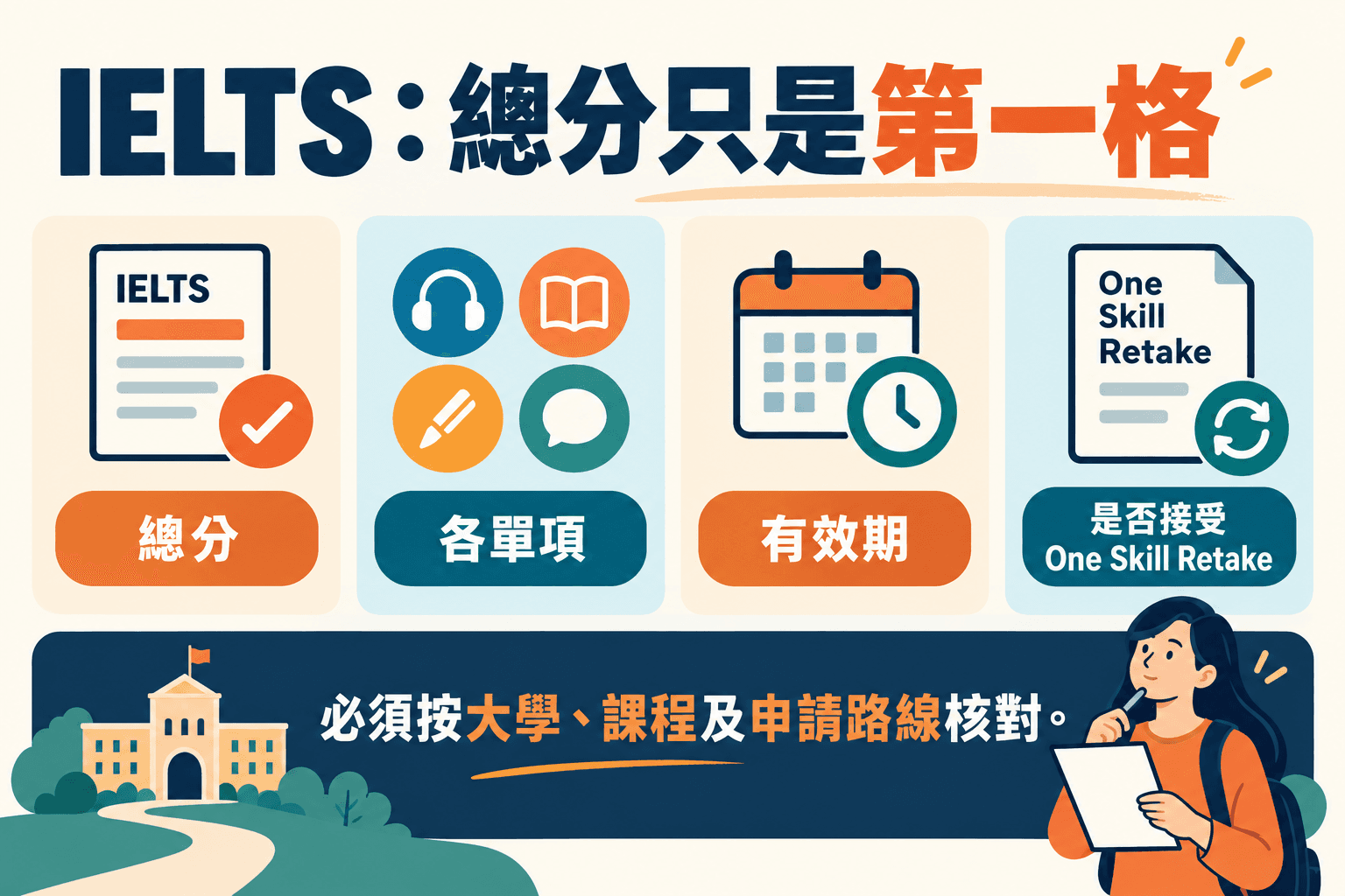 IELTS:總分只是第一格