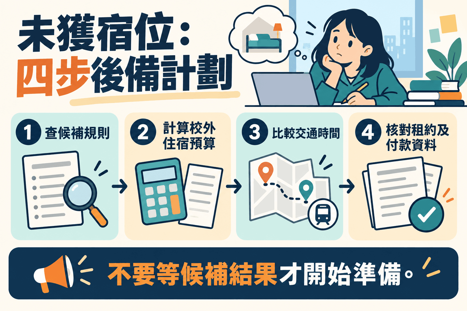 未獲宿位:四步後備計劃