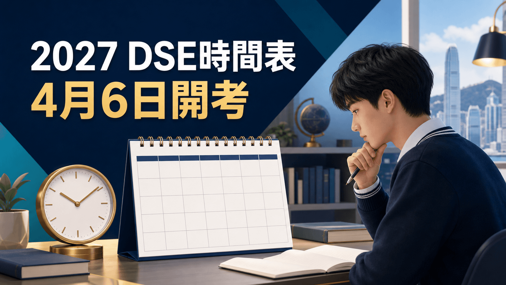2027 DSE時間表:按你的第一科制定180/90/30日溫習計劃