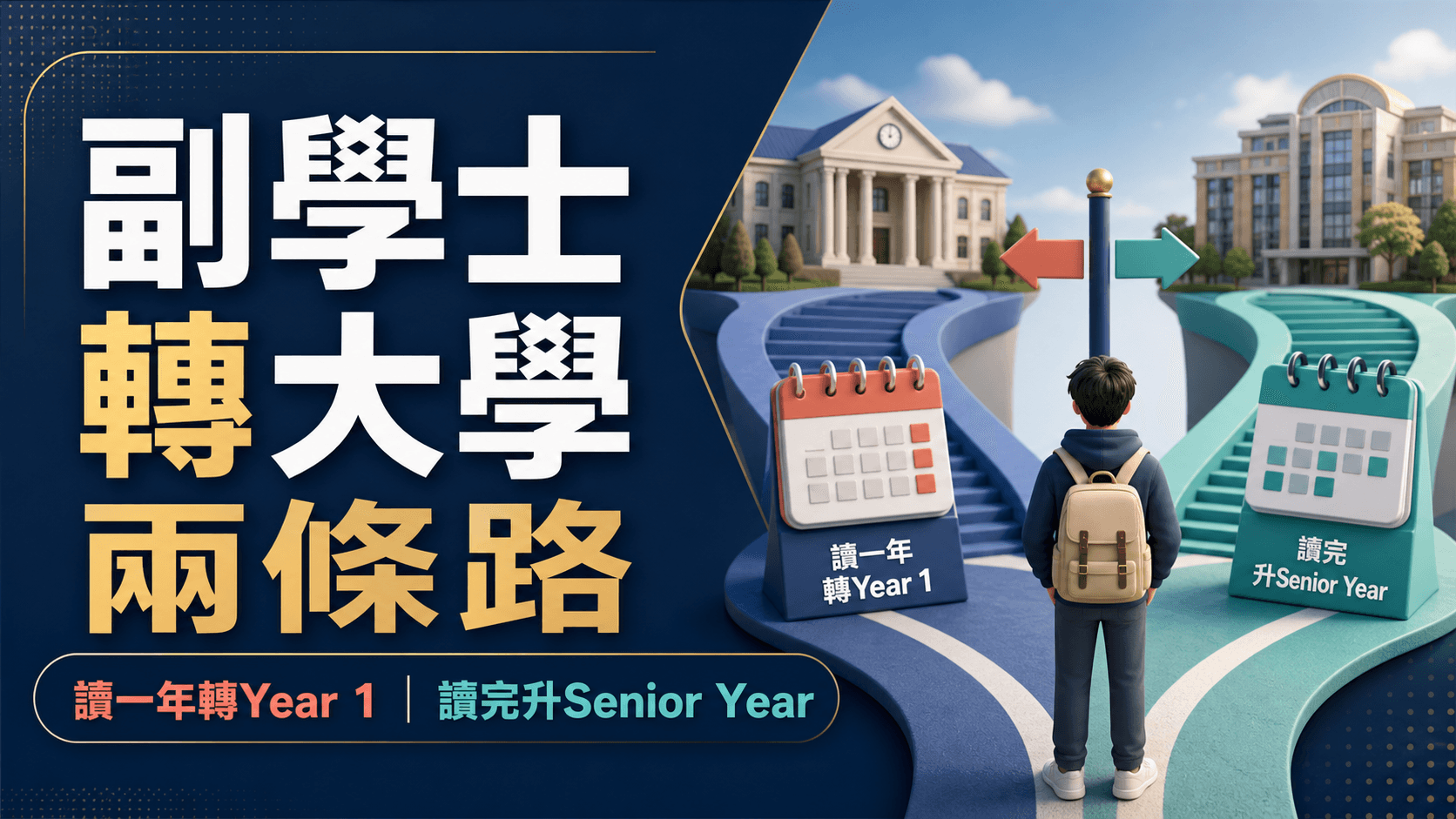 副學士讀一年轉大學,還是讀完再申請Senior Year?時間、GPA與學分風險比較