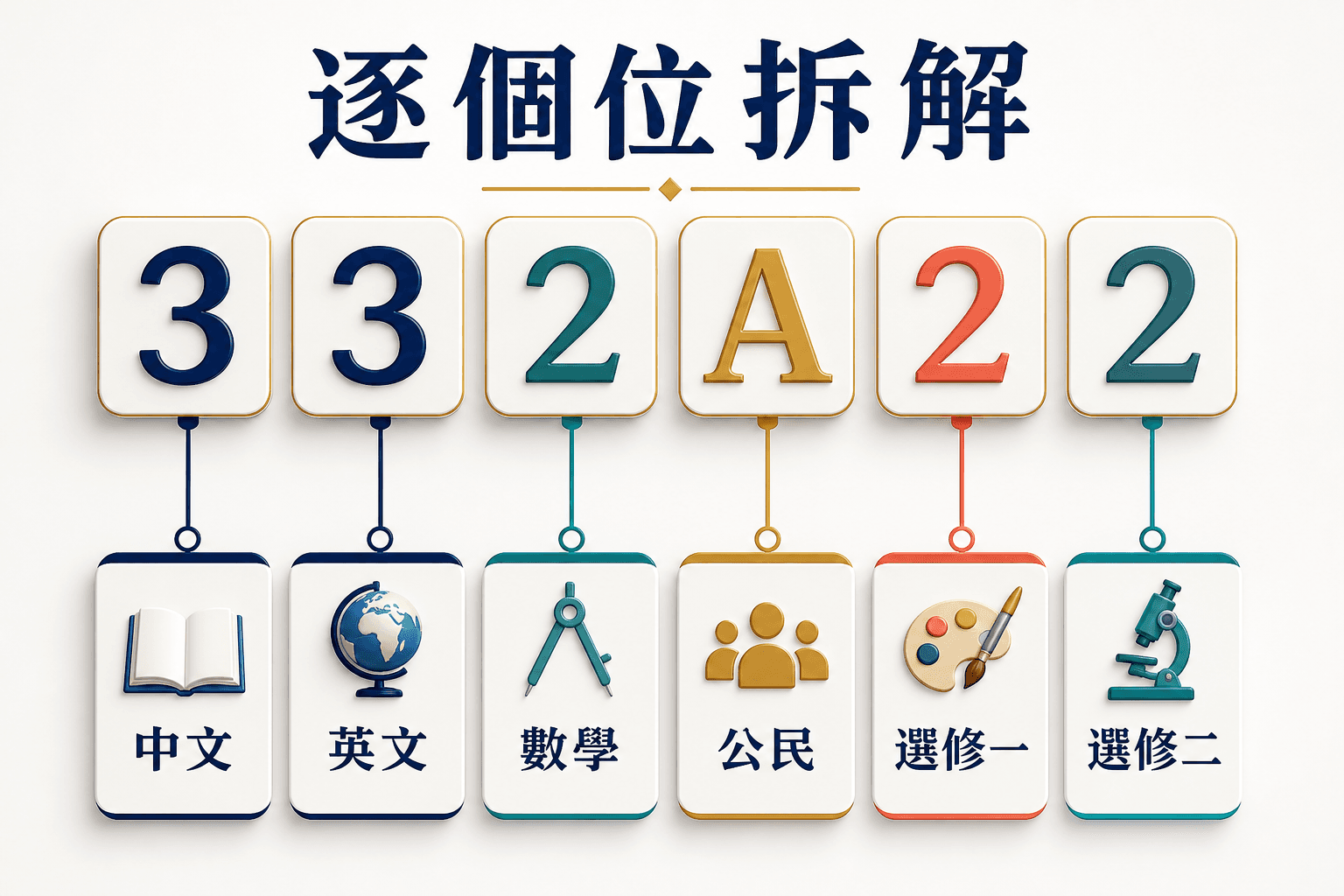 332A22 與 332A33 六個位置逐格解碼