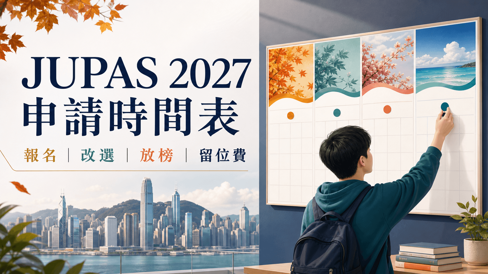 JUPAS 2027 申請時間表:幾時開始報名?改選、放榜與留位費全攻略